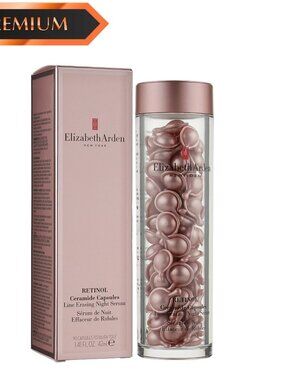 NWT Elizabeth Arden Retinol Ceramide 90 Capsules Line Erasing Night Serum.